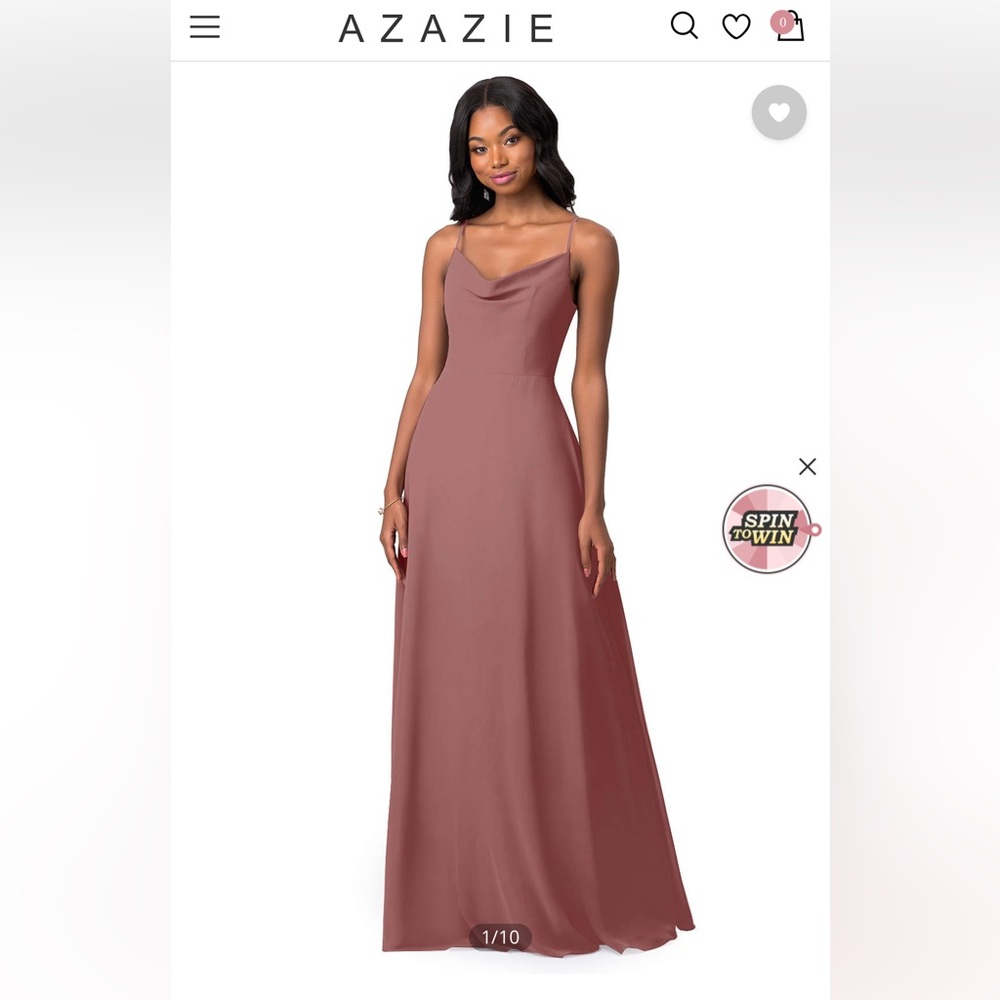 AZAZIE Daenerys size 6 desert rose dress excellent condition bridesmaid maxi